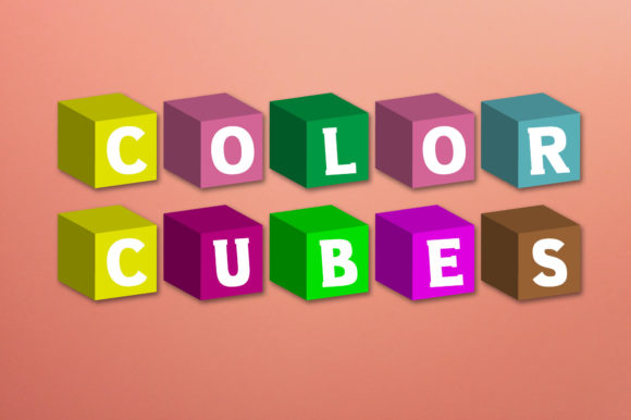 Color Cubes: A Joyful Color Font for Digital Marketing