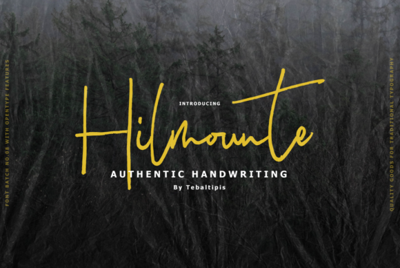 Hilmounte: A Sweet Cursive Font for Editorial Design