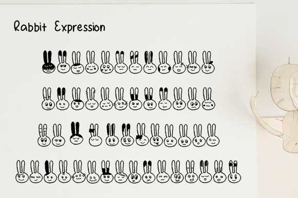 Rabbit Expression: A Cute Dingbats Font for Branding