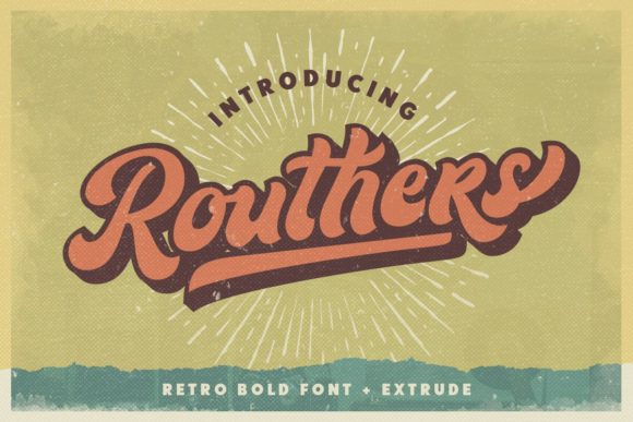Routhers: A Bold Retro Script for Modern Branding