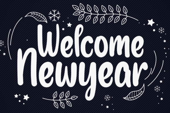 Welcome Newyear: A Bold Handwritten Font for Creative Branding