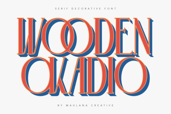 Wooden Okadio: A Vintage Serif Font for Makers